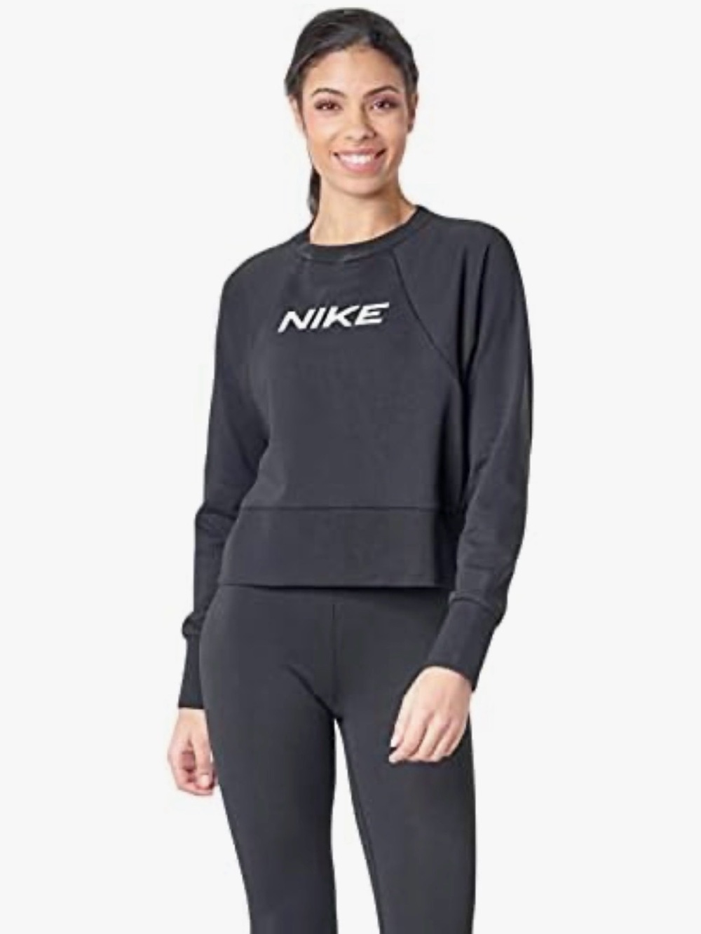 Nike Black Crewneck Sweatshirt with White Logo